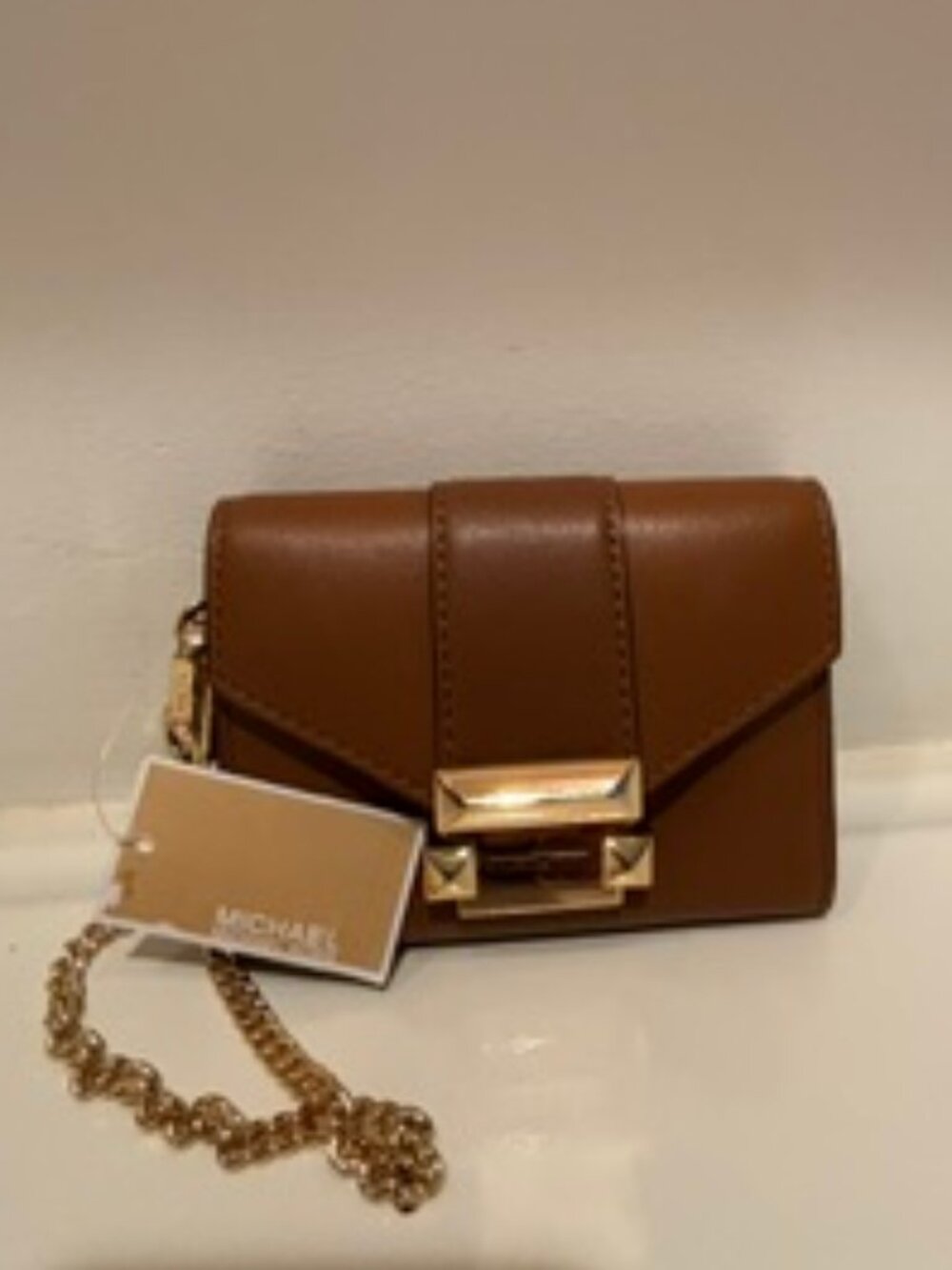 Michael Kors Whitney Small Leather Chain Wallet